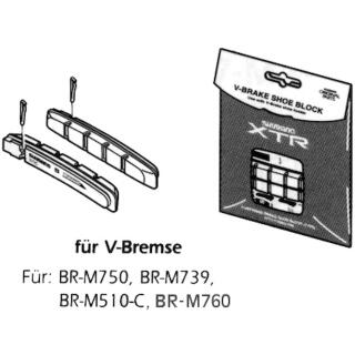 Shimano Ersatzbremsgummi Cartridge XT für V-Brakes S70C Y8A298030 SB-Verpackung S70C,Y8A298030,SB-Verpackung