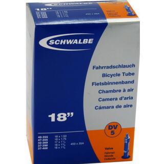 Schwalbe Fahrradschlauch DV Ventil Nr. 5 18" 32 mm 32/47-355/400 Nr. 5 18",32 mm,32/47-355/400,10412311
