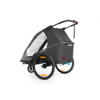 CUBE Kinder Fahrradanhänger Double PURE